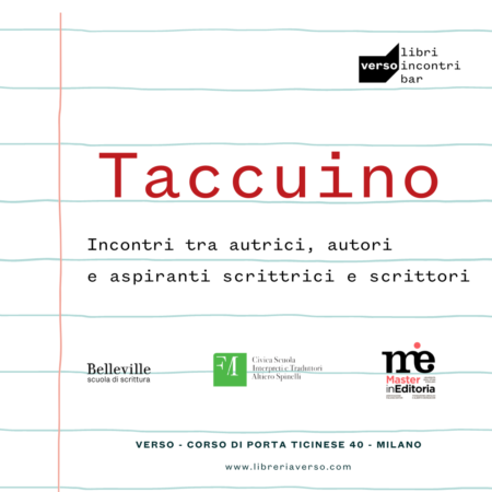 Storie per taccuino piccolo piccolo - verso – libri, incontri, bar